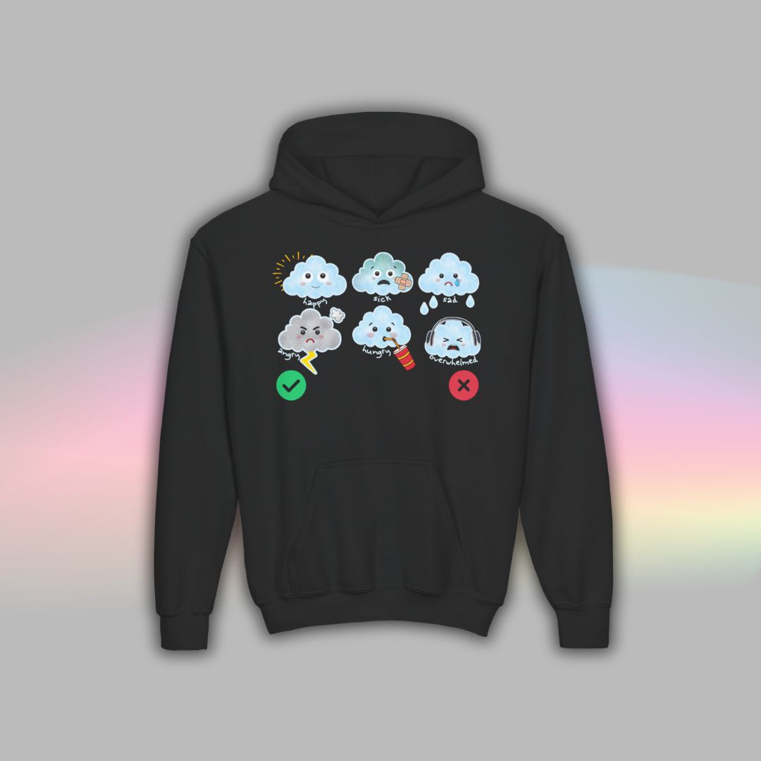 Cloud Communication Hoodie for Kids | Nonverbal Autism Support Wear