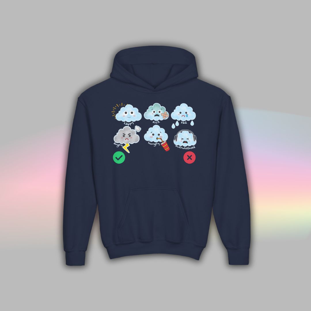 Cloud Communication Hoodie for Kids | Nonverbal Autism Support Wear