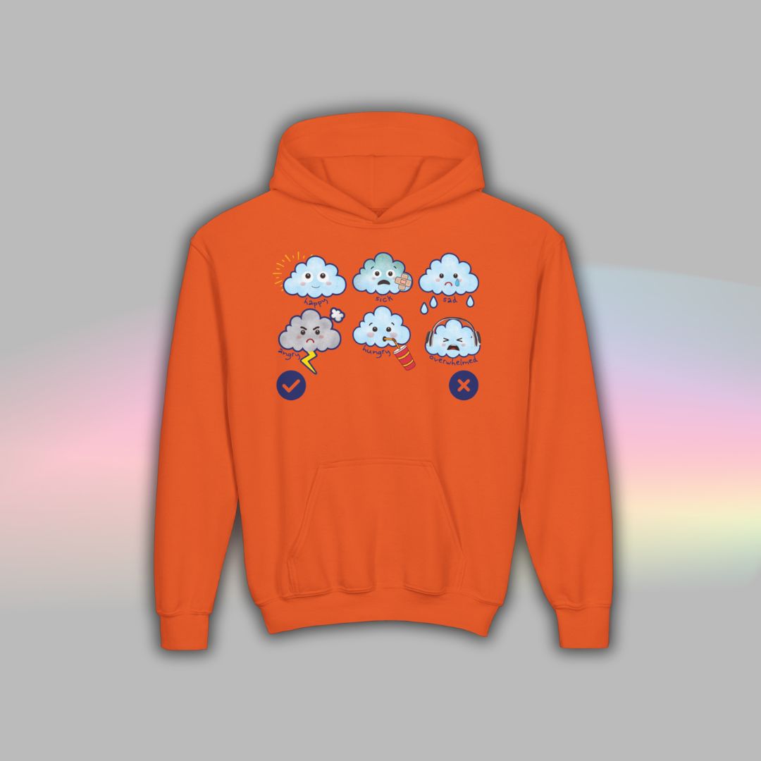 Cloud Communication Hoodie for Kids | Nonverbal Autism Support Wear