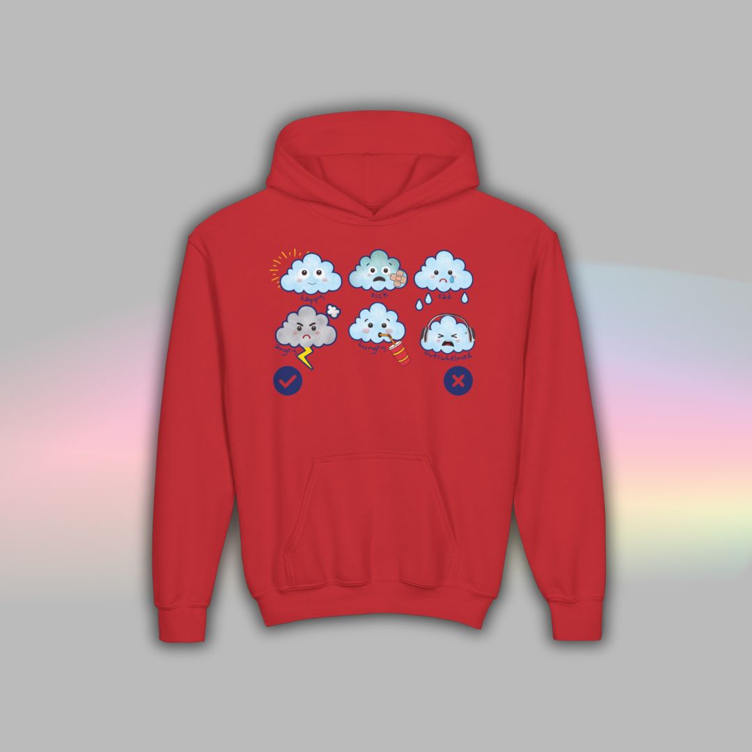 Cloud Communication Hoodie for Kids | Nonverbal Autism Support Wear