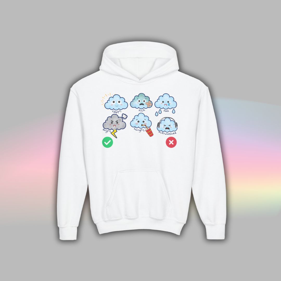 Cloud Communication Hoodie for Kids | Nonverbal Autism Support Wear