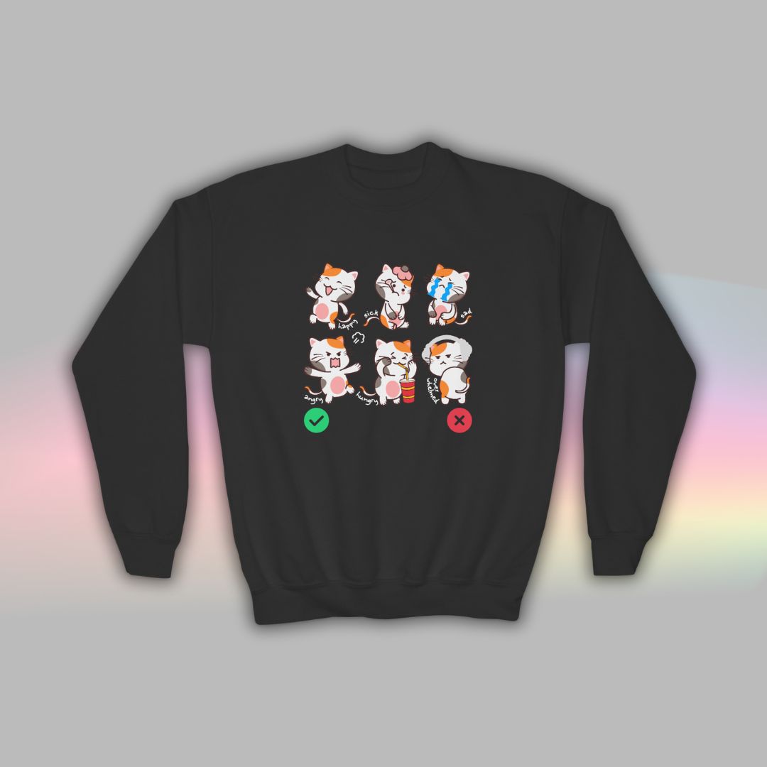 Cat Kids Autism Sweatshirt | Autism Communication Support Crewneck