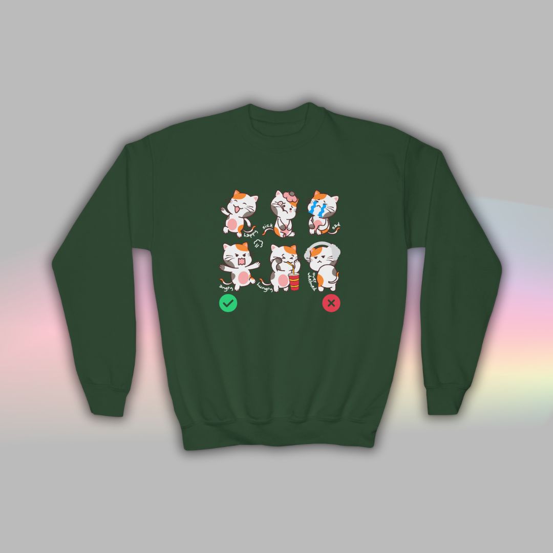 Cat Kids Autism Sweatshirt | Autism Communication Support Crewneck
