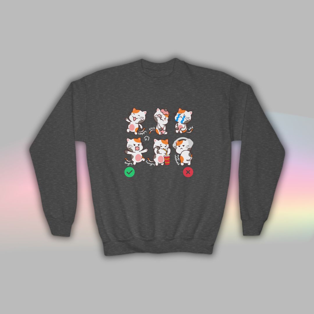 Cat Kids Autism Sweatshirt | Autism Communication Support Crewneck