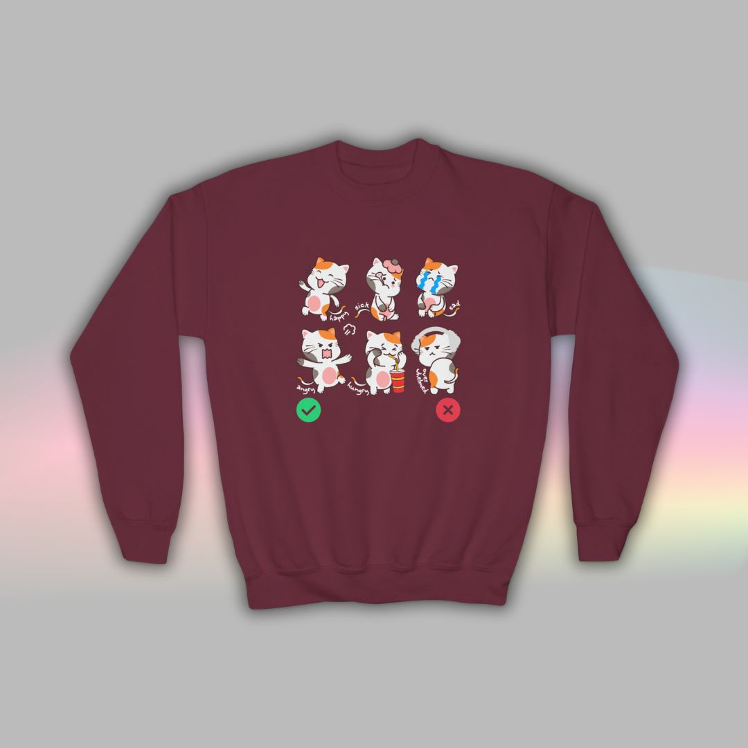 Cat Kids Autism Sweatshirt | Autism Communication Support Crewneck