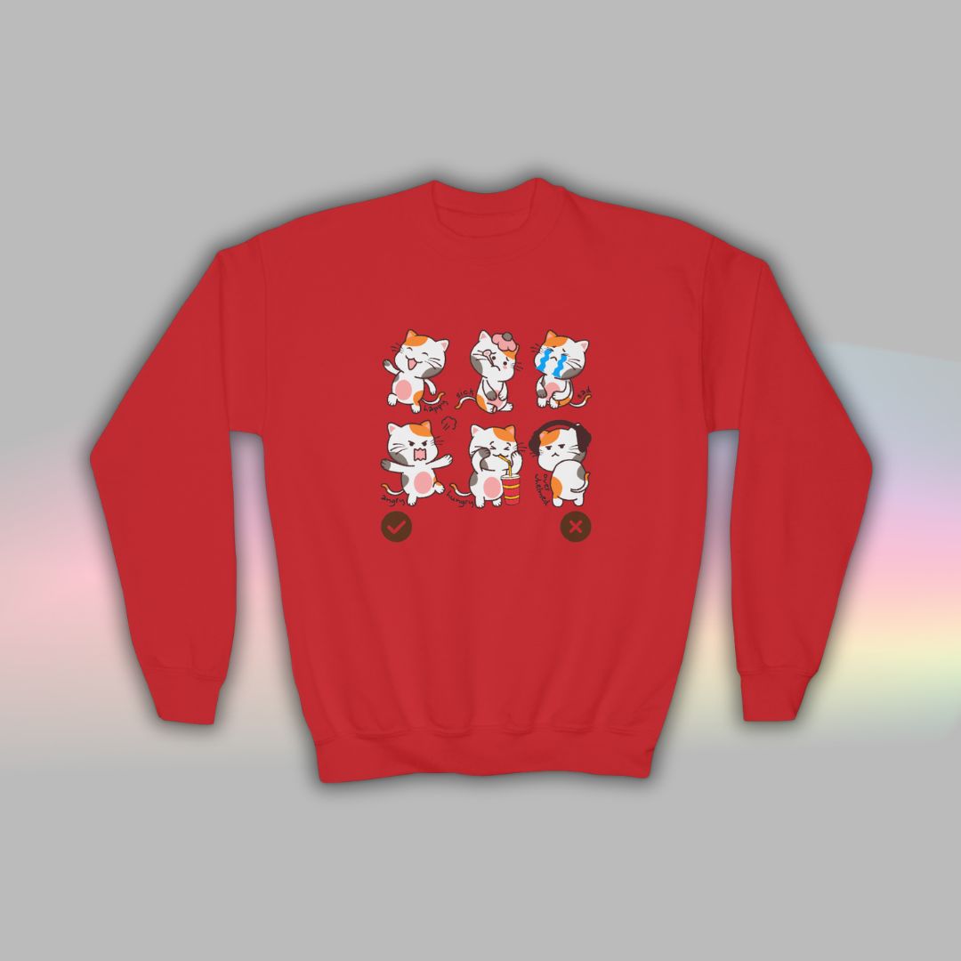 Cat Kids Autism Sweatshirt | Autism Communication Support Crewneck