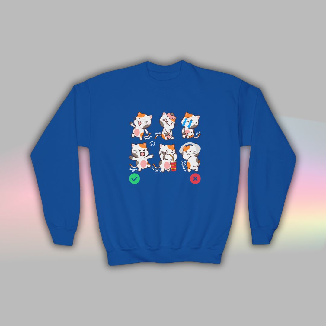 Cat Kids Autism Sweatshirt | Autism Communication Support Crewneck