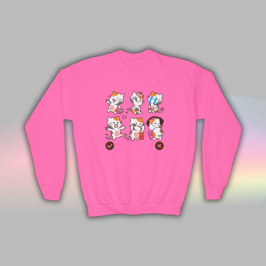 Cat Kids Autism Sweatshirt | Autism Communication Support Crewneck