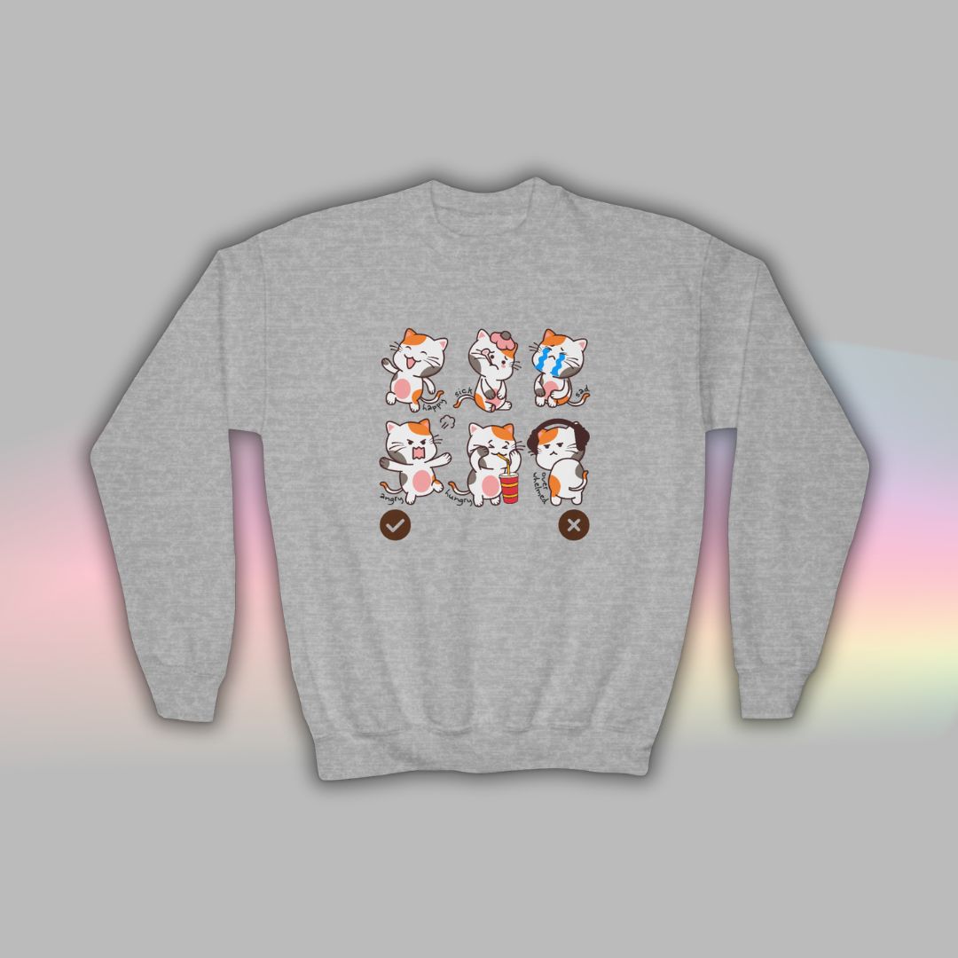Cat Kids Autism Sweatshirt | Autism Communication Support Crewneck