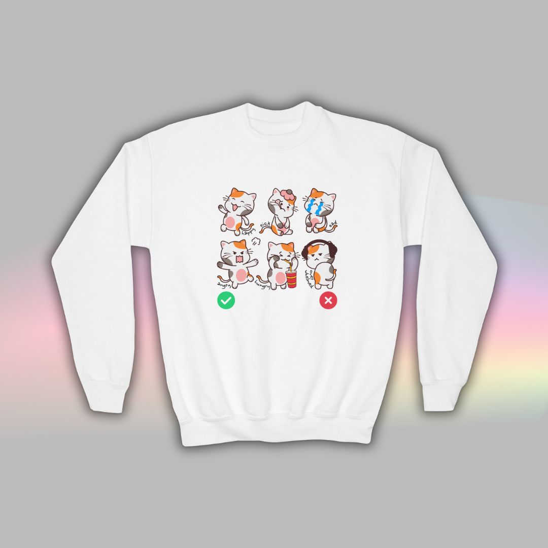 Cat Kids Autism Sweatshirt | Autism Communication Support Crewneck