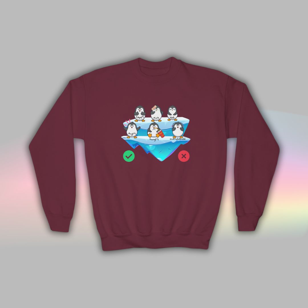 Kids Neurodiversity Sweatshirt | Autism Crewneck | Penguin