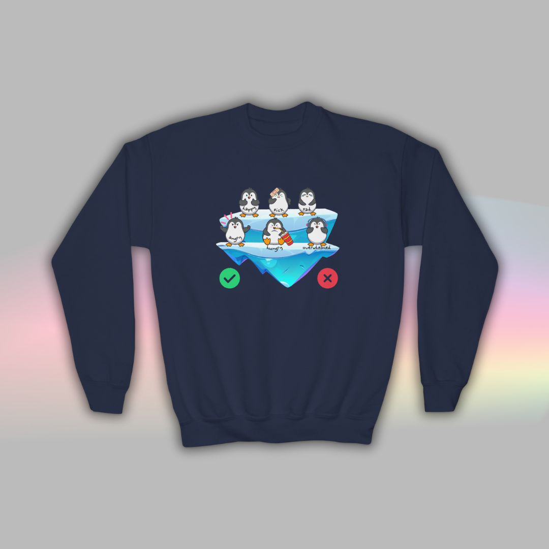 Kids Neurodiversity Sweatshirt | Autism Crewneck | Penguin