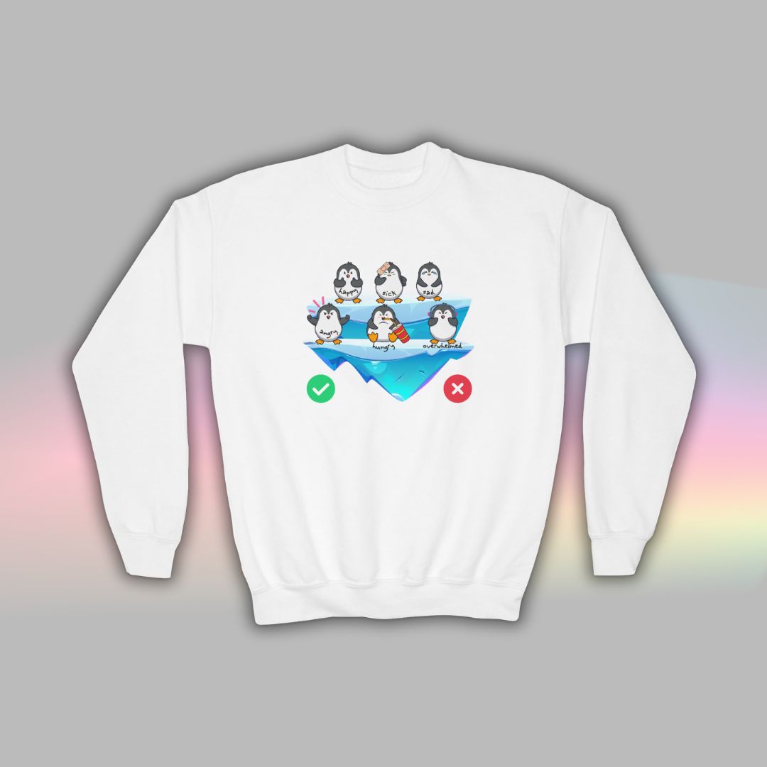 Kids Neurodiversity Sweatshirt | Autism Crewneck | Penguin