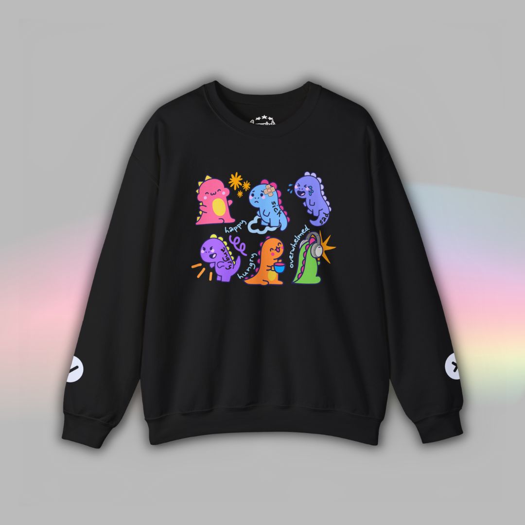 Adult Communication Crewneck | Sweatshirt for Communication | Dinosaur