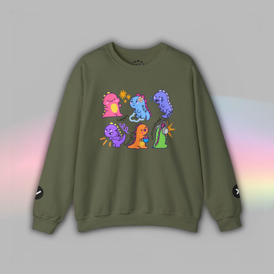 Adult Communication Crewneck | Sweatshirt for Communication | Dinosaur
