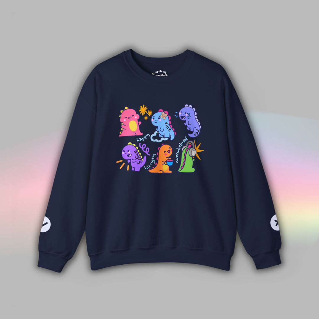 Adult Communication Crewneck | Sweatshirt for Communication | Dinosaur