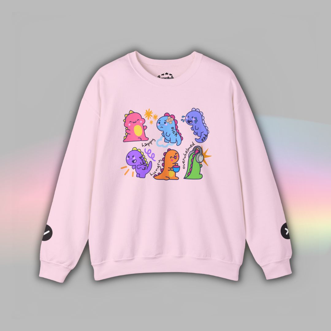 Adult Communication Crewneck | Sweatshirt for Communication | Dinosaur