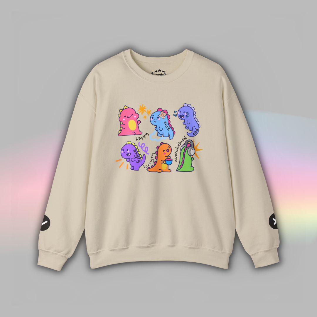 Adult Communication Crewneck | Sweatshirt for Communication | Dinosaur