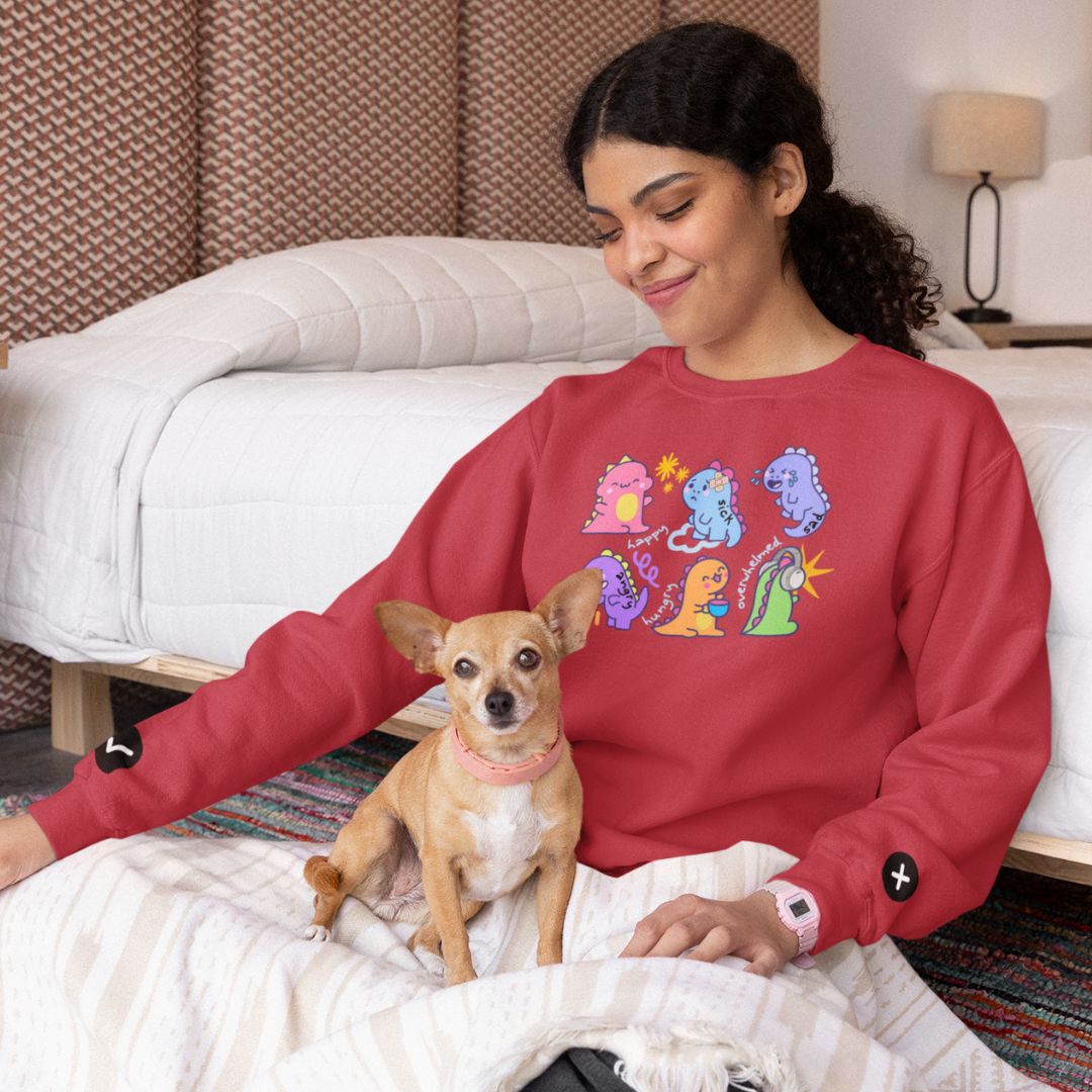 Adult Communication Crewneck | Sweatshirt for Communication | Dinosaur