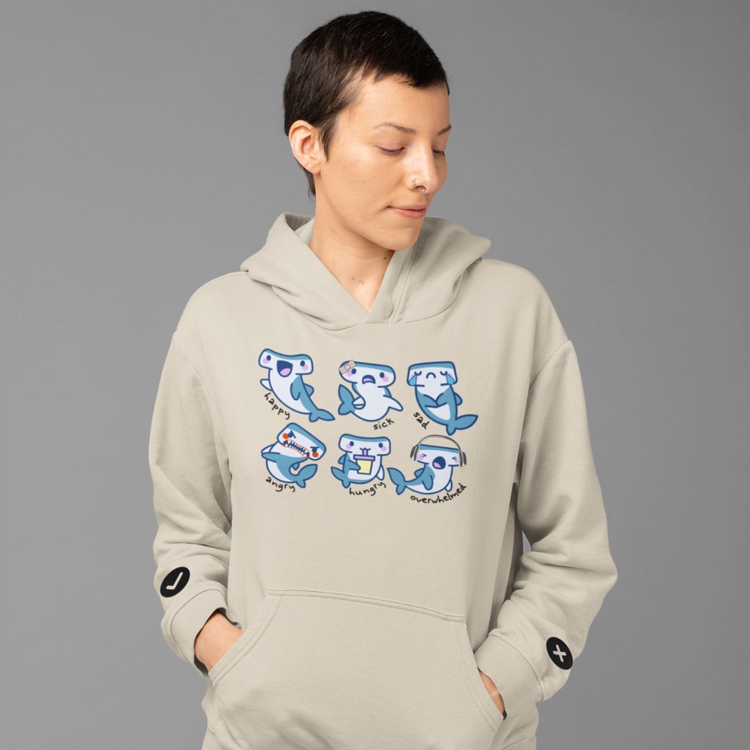 Adult Autism Hoodie | Neurodiversity Sweatshirt | Shark Communication Design
