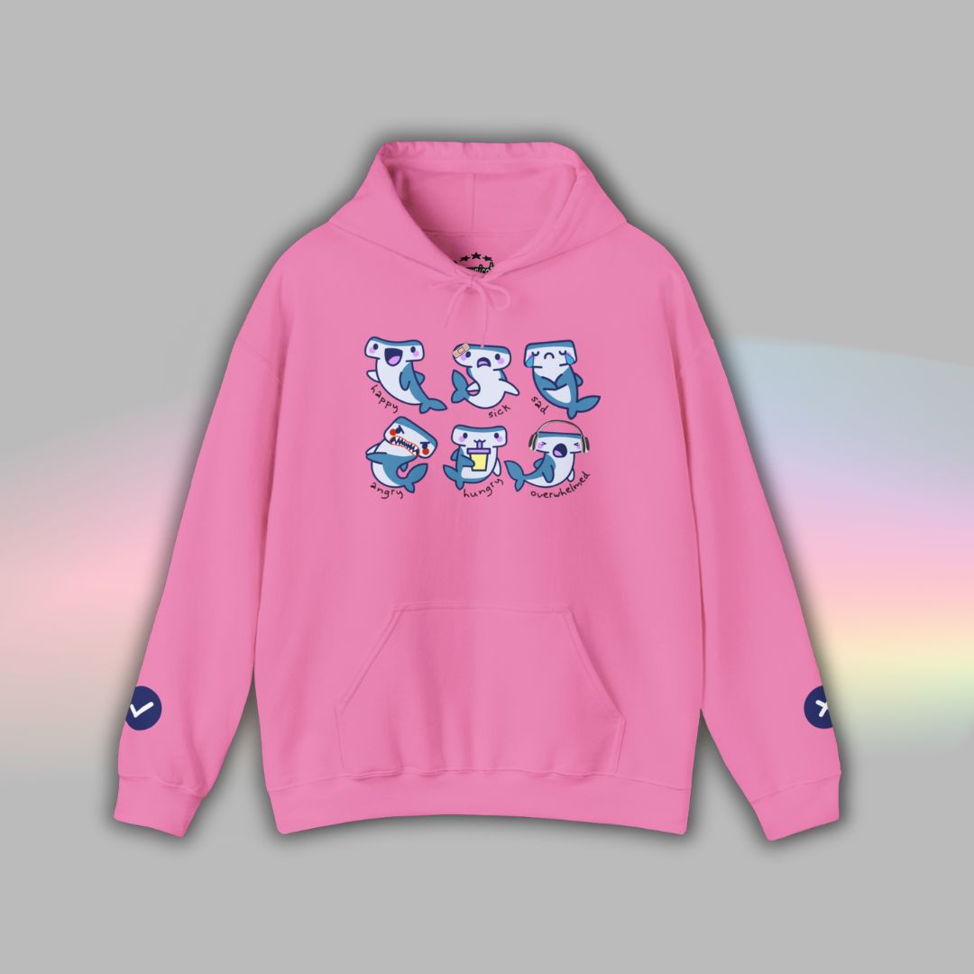 Adult Autism Hoodie | Neurodiversity Sweatshirt | Shark Communication Design