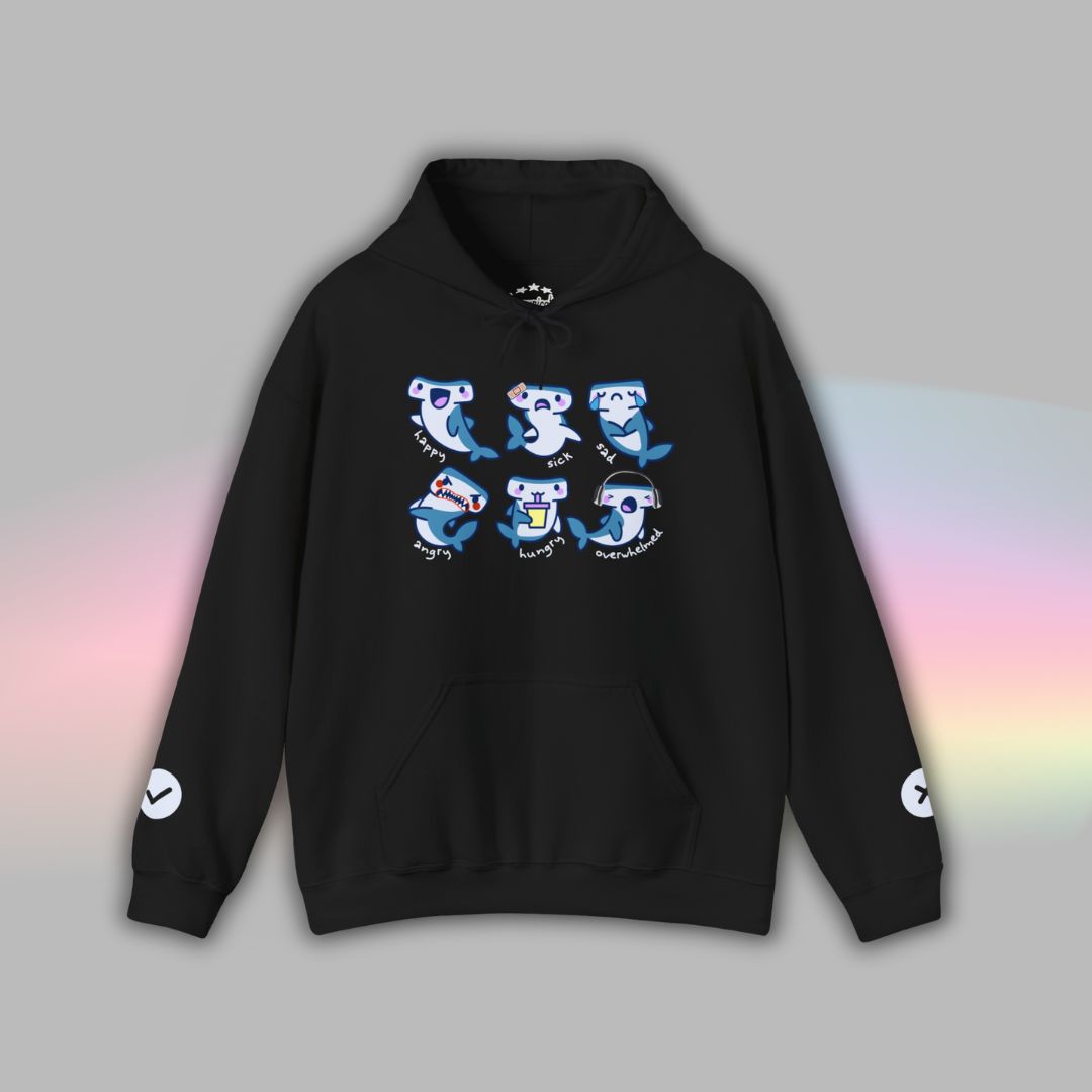 Adult Autism Hoodie | Neurodiversity Sweatshirt | Shark Communication Design