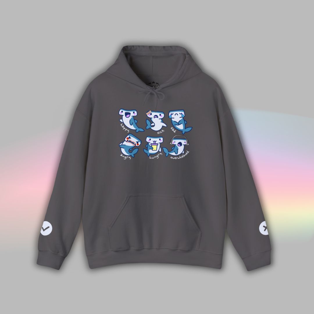 Adult Autism Hoodie | Neurodiversity Sweatshirt | Shark Communication Design