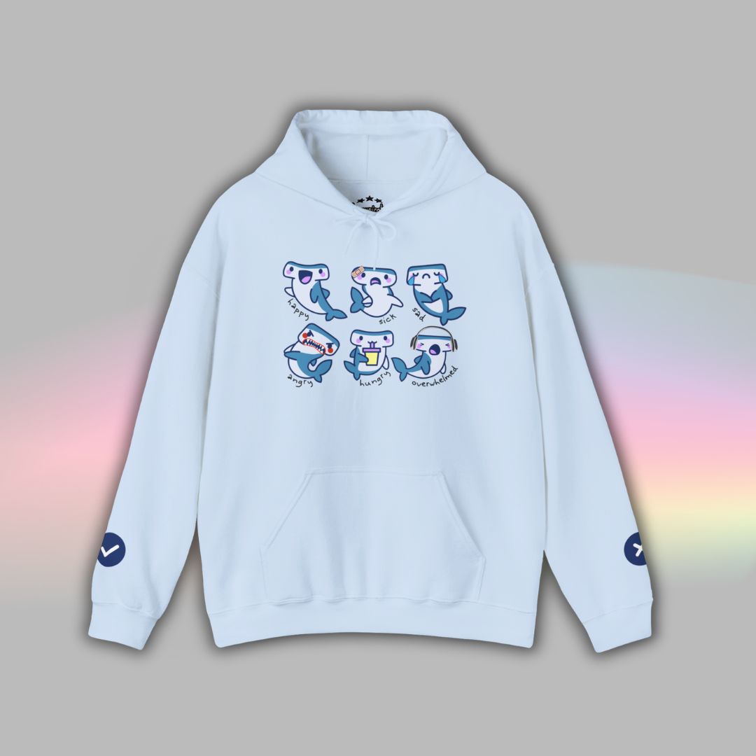Adult Autism Hoodie | Neurodiversity Sweatshirt | Shark Communication Design