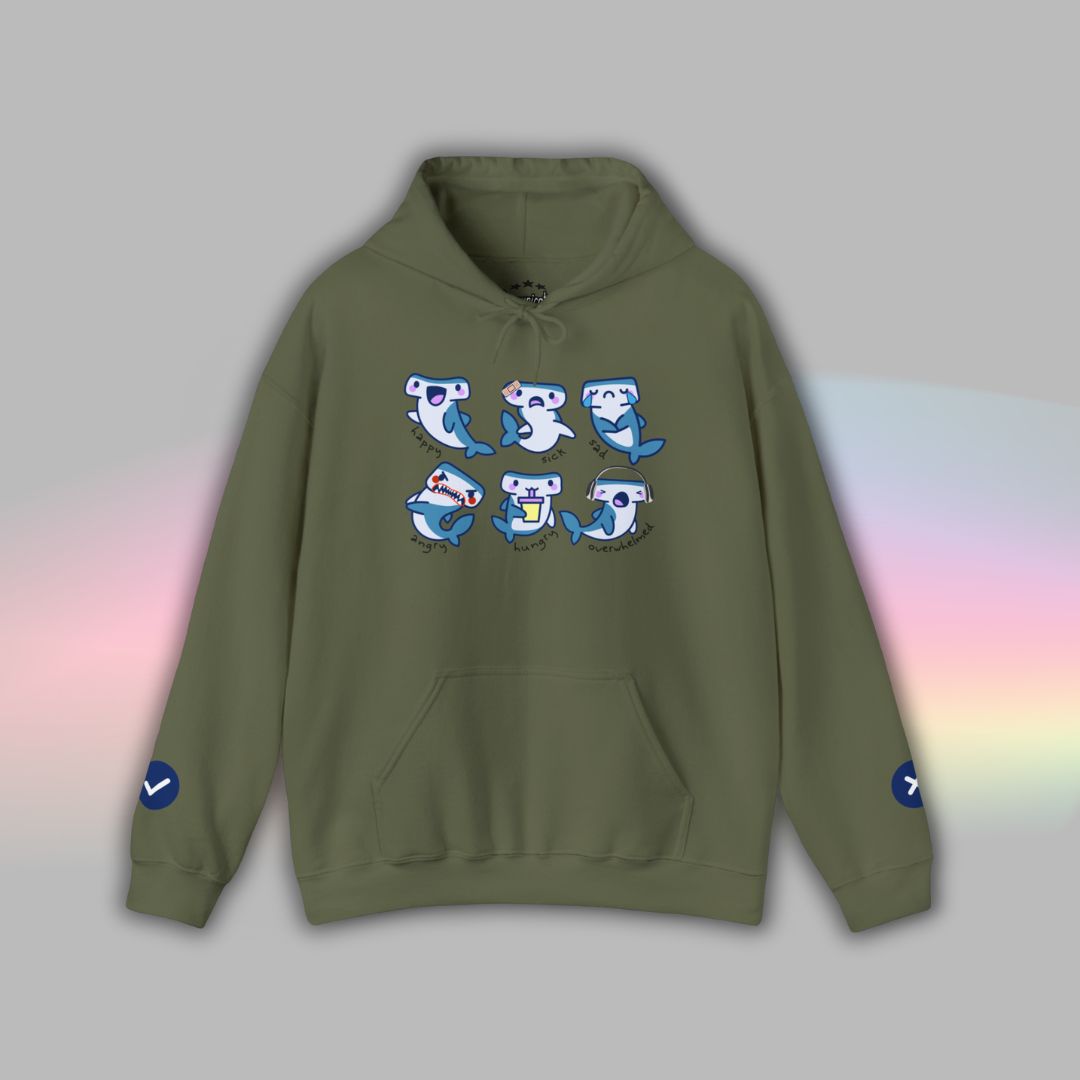 Adult Autism Hoodie | Neurodiversity Sweatshirt | Shark Communication Design