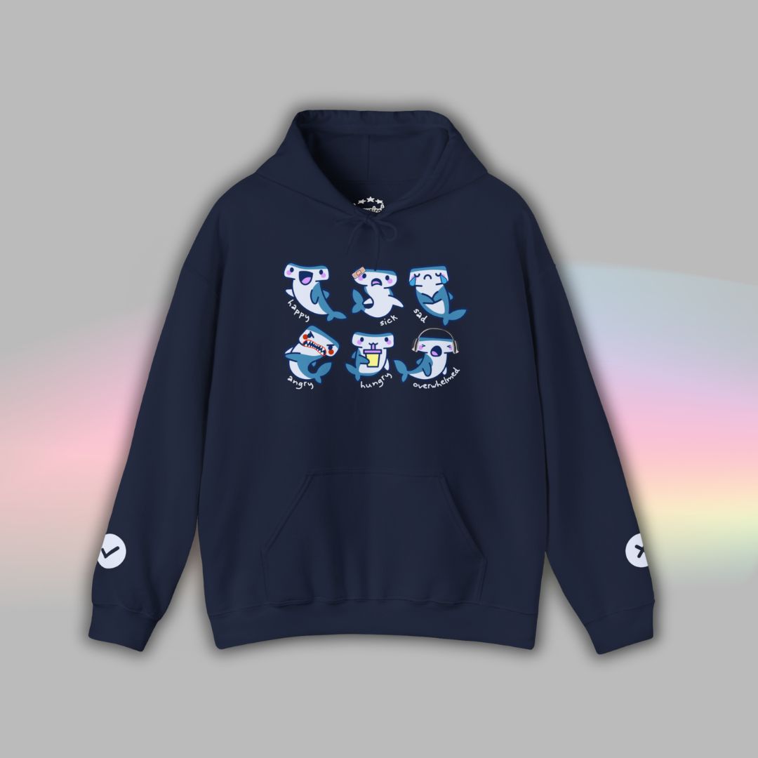 Adult Autism Hoodie | Neurodiversity Sweatshirt | Shark Communication Design