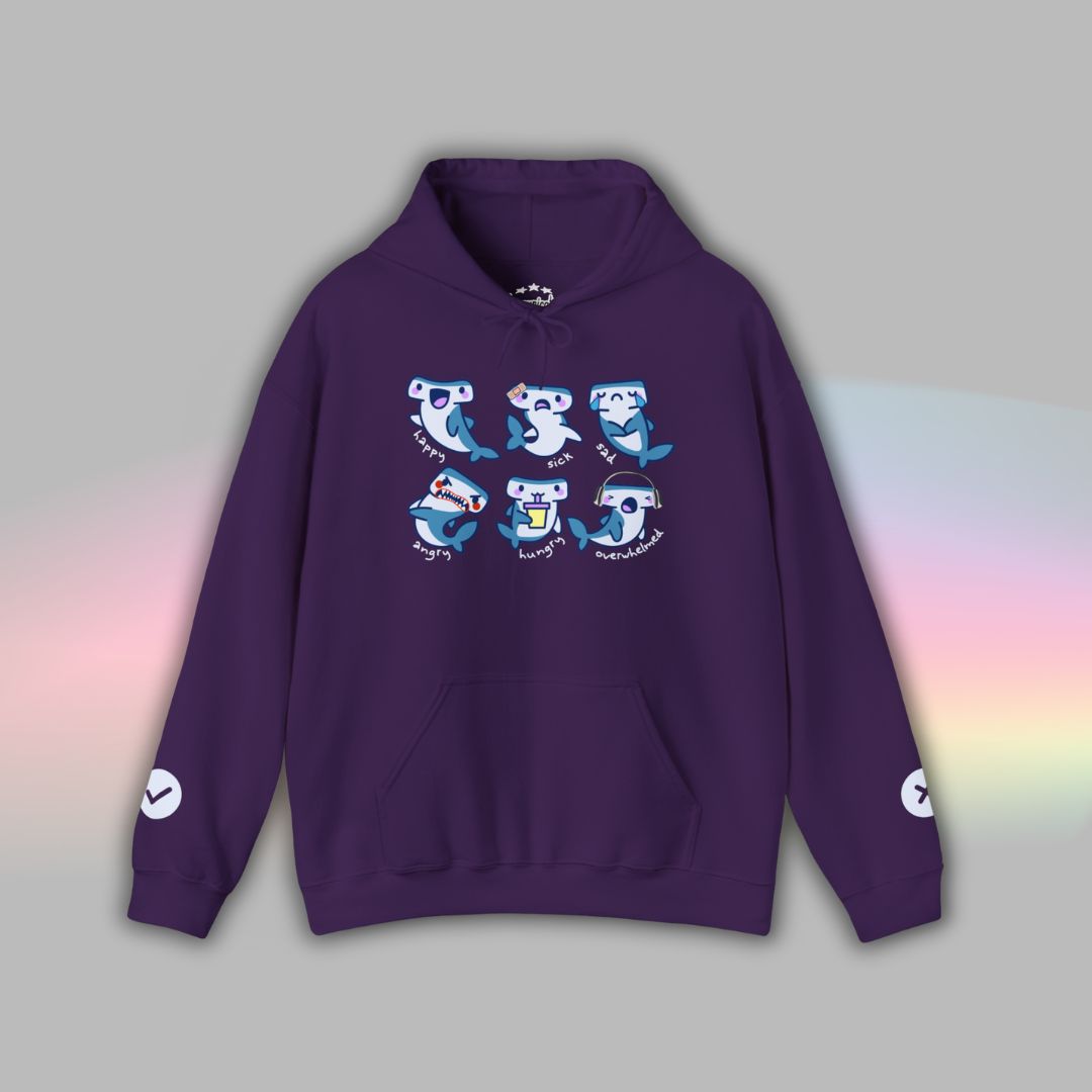 Adult Autism Hoodie | Neurodiversity Sweatshirt | Shark Communication Design