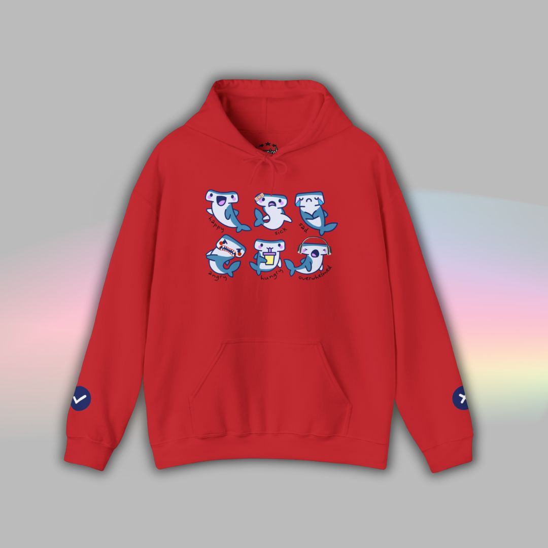 Adult Autism Hoodie | Neurodiversity Sweatshirt | Shark Communication Design