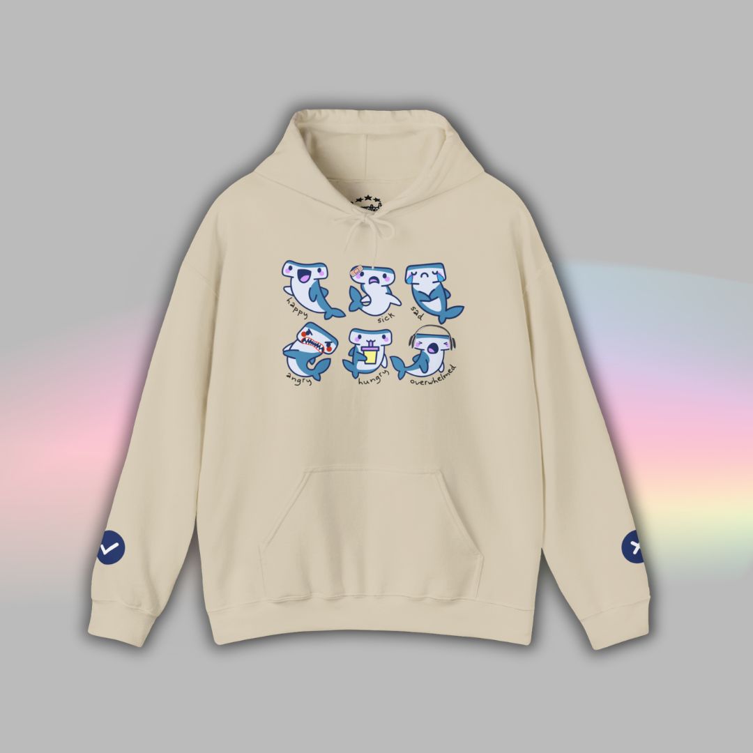 Adult Autism Hoodie | Neurodiversity Sweatshirt | Shark Communication Design