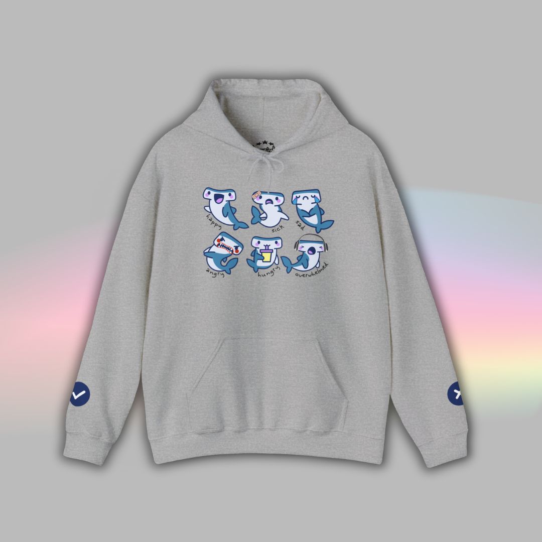 Adult Autism Hoodie | Neurodiversity Sweatshirt | Shark Communication Design