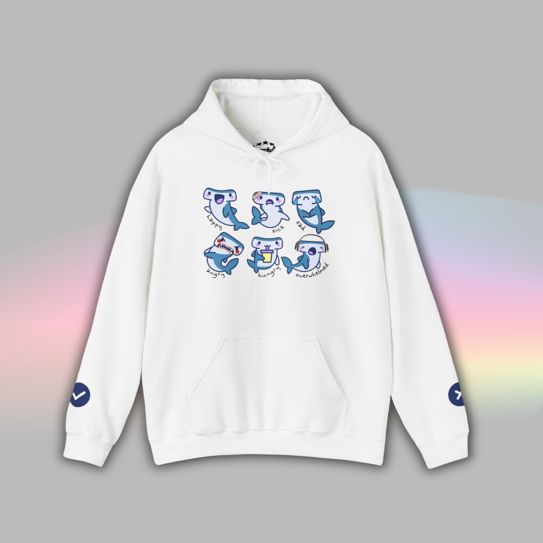 Adult Autism Hoodie | Neurodiversity Sweatshirt | Shark Communication Design