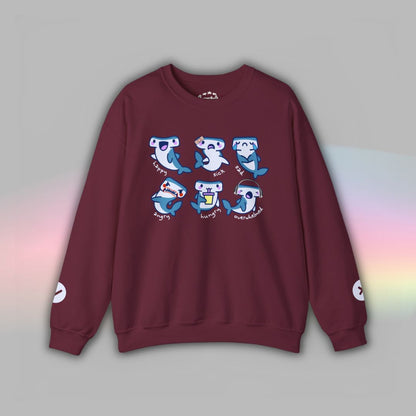 Adult Communication Crew Sweatshirt | Autism Visual Support | Shark