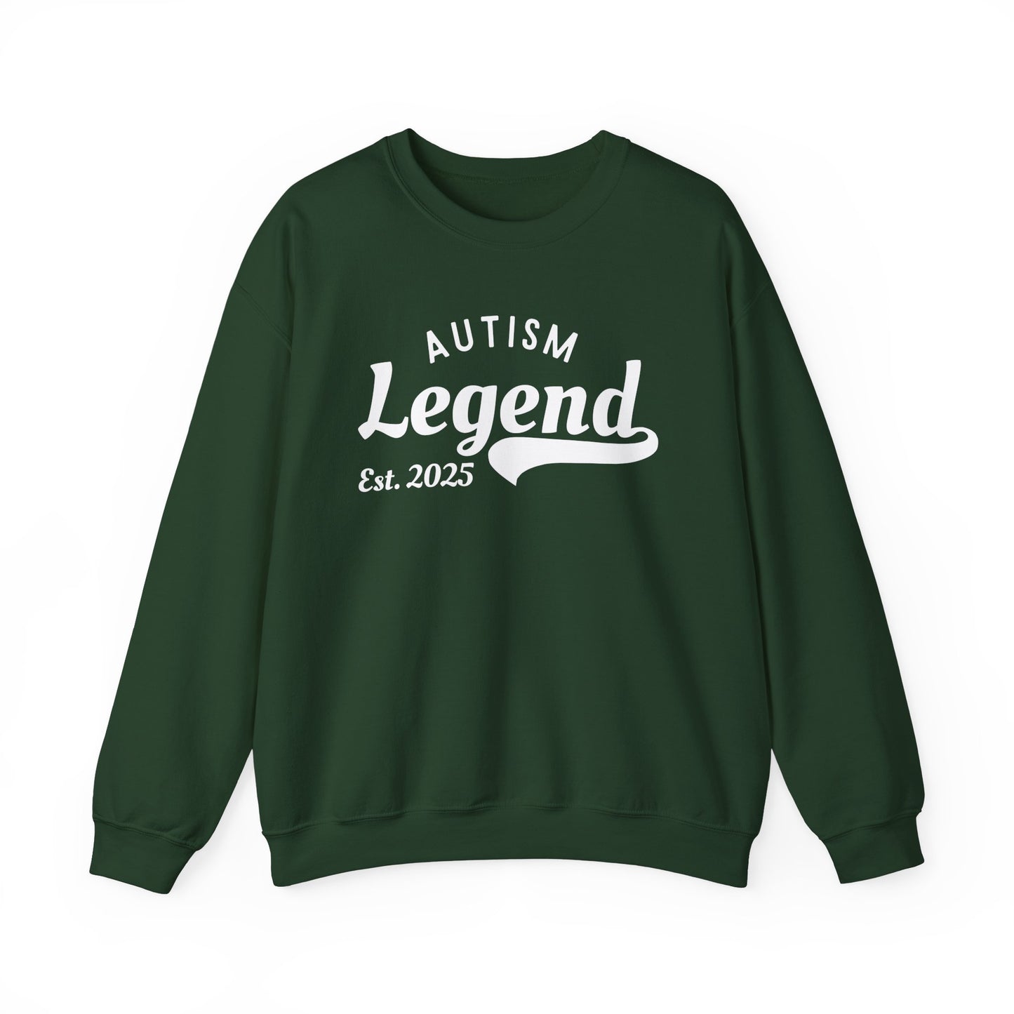 Autism_Acceptance_Legend_Sweatshirt_White_Adult_forest_green