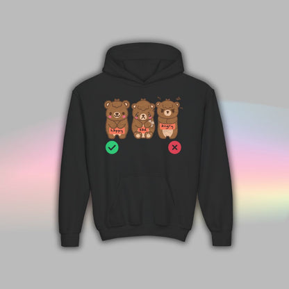 Bear Communication Hoodie for Kids | Autism Nonverbal Support Wear