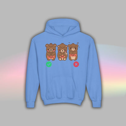 Bear Communication Hoodie for Kids | Autism Nonverbal Support Wear
