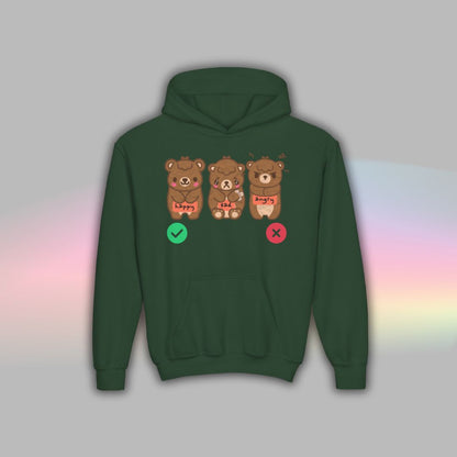 Bear Communication Hoodie for Kids | Autism Nonverbal Support Wear