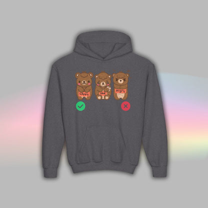 Bear Communication Hoodie for Kids | Autism Nonverbal Support Wear