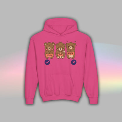 Bear Communication Hoodie for Kids | Autism Nonverbal Support Wear