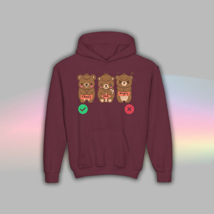 Bear Communication Hoodie for Kids | Autism Nonverbal Support Wear