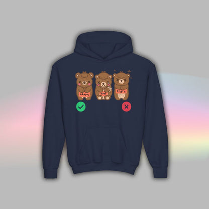 Bear Communication Hoodie for Kids | Autism Nonverbal Support Wear