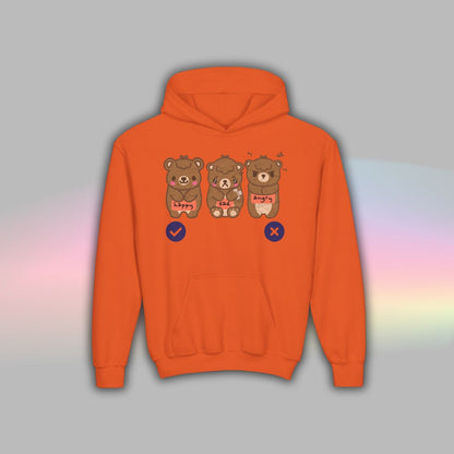 Bear Communication Hoodie for Kids | Autism Nonverbal Support Wear