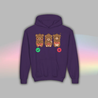 Bear Communication Hoodie for Kids | Autism Nonverbal Support Wear