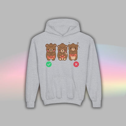 Bear Communication Hoodie for Kids | Autism Nonverbal Support Wear