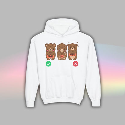 Bear Communication Hoodie for Kids | Autism Nonverbal Support Wear