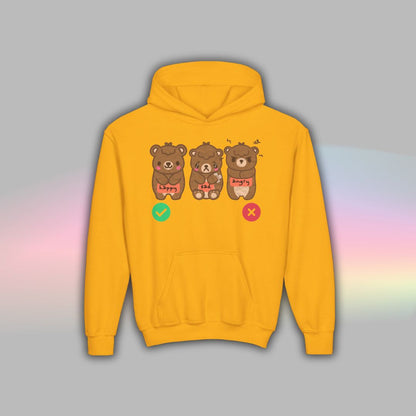 Bear Communication Hoodie for Kids | Autism Nonverbal Support Wear