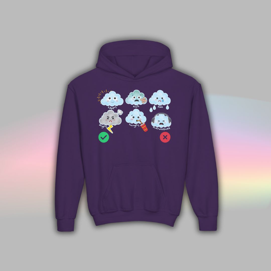 Cloud Communication Hoodie for Kids | Nonverbal Autism Support Wear